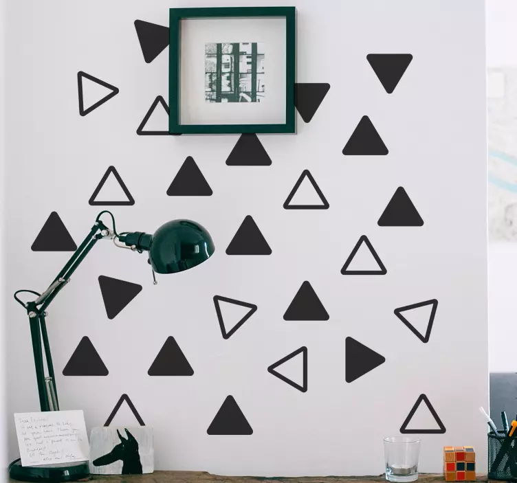 Basic triangles pattern wall sticker - TenStickers