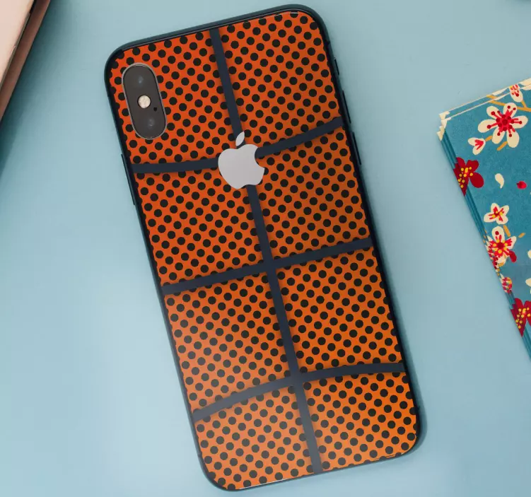 Basketball pattern iPhone sticker - TenStickers