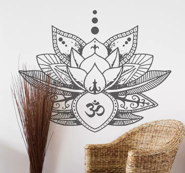 Beautiful lotus flower wall sticker - TenStickers