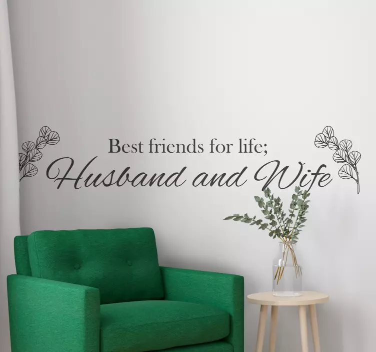 Best Friends for Life couple wedding decal - TenStickers