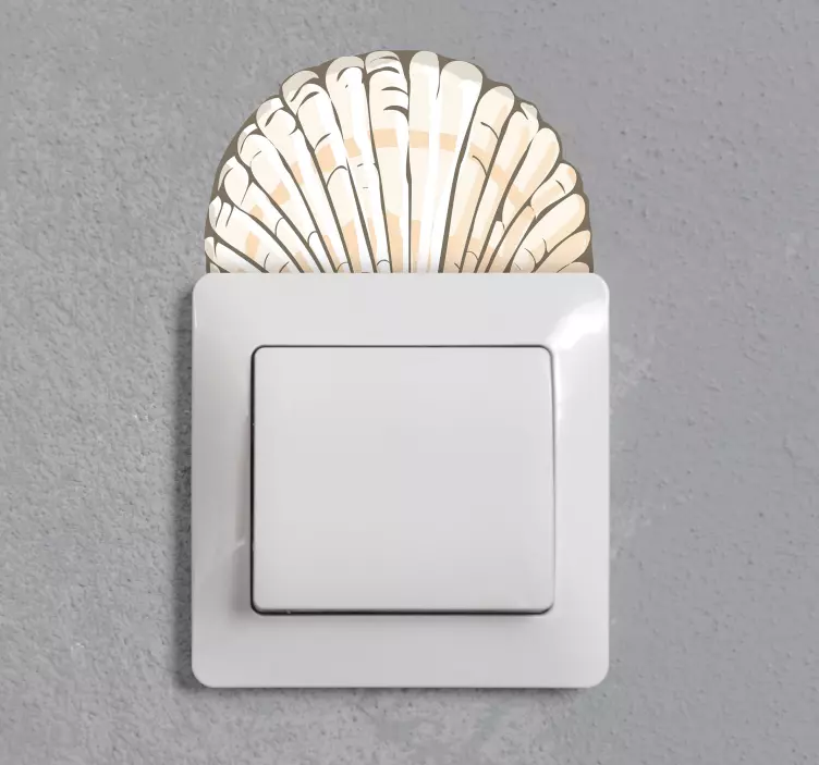Big and Small Seashells light switch decal - TenStickers