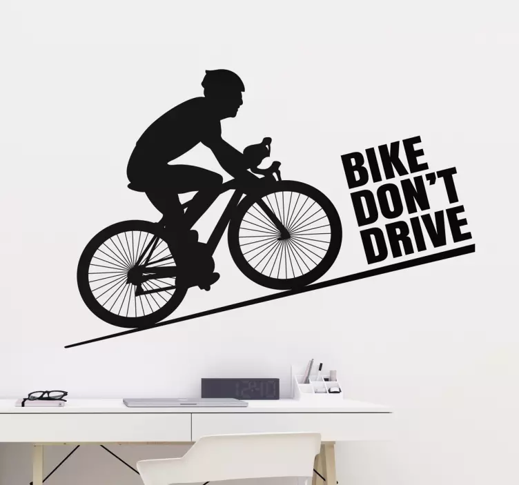 Bike Don´t Drive Wall Sticker - TenStickers
