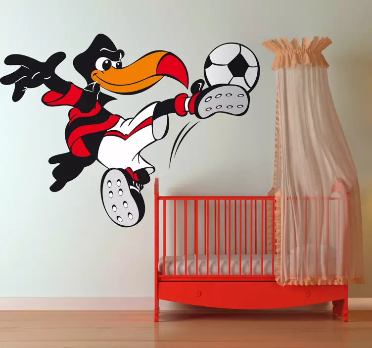 Bird Footballer Kids Sticker - TenStickers
