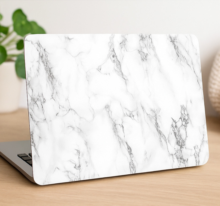 Black and white marble Touchpad sticker - TenStickers