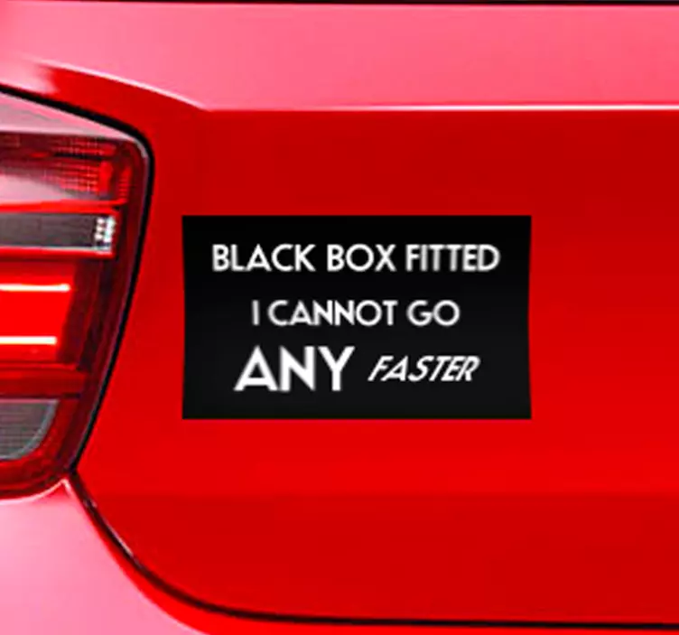Black Box Warning Car Sticker - TenStickers