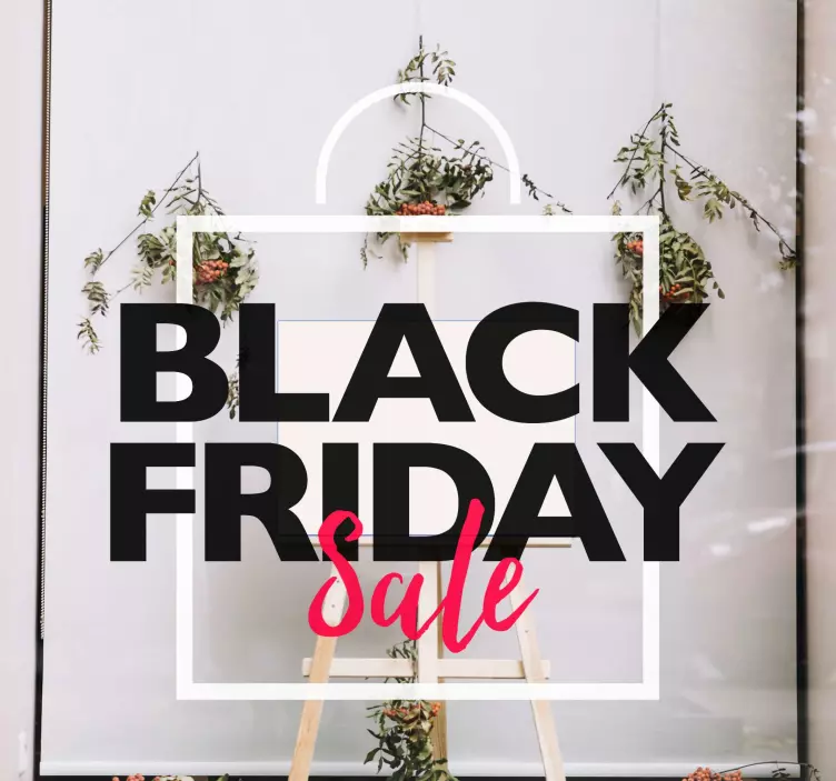 Black Friday bag window sticker - TenStickers