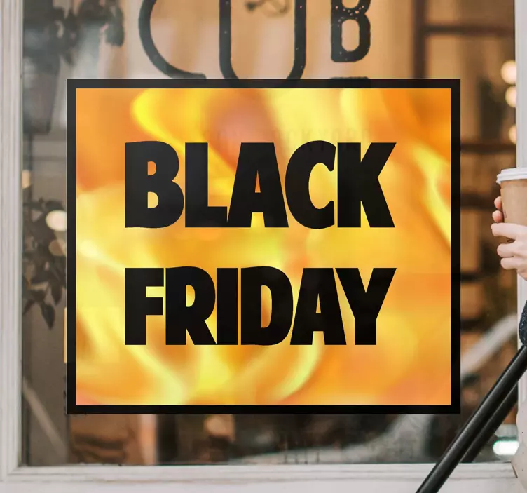 Black Friday fever window sticker - TenStickers