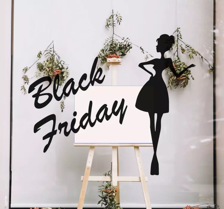 Black Friday Women window sticker - TenStickers