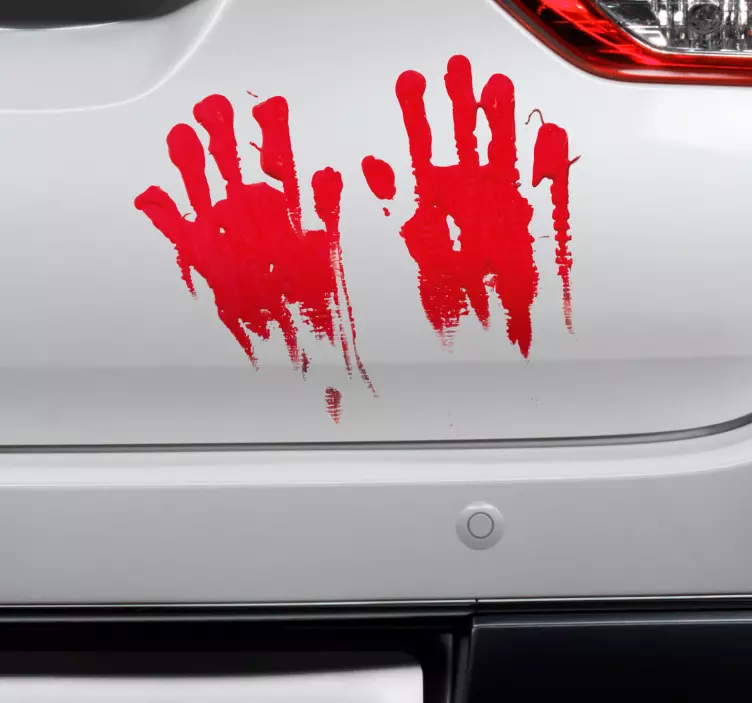 Bloody Hands Vehicle Sticker - TenStickers