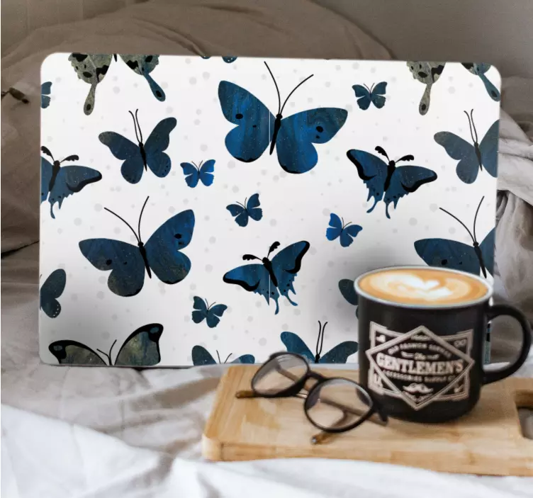 Blue Butterfly Collection laptop skin - TenStickers
