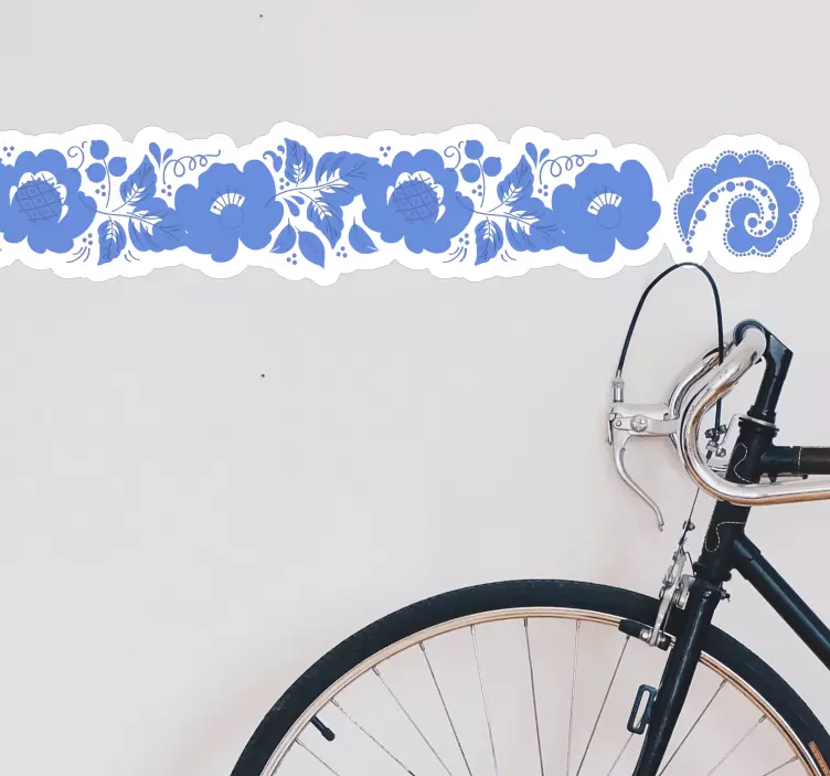 Blue Slovakia floral wall sticker - TenStickers