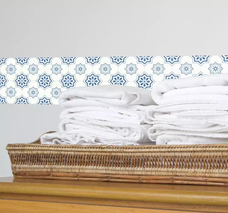 Blue tiles sticker - TenStickers