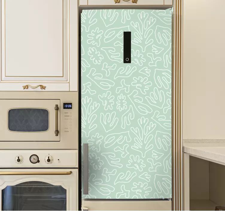 Botanical Arrangement Style fridge sticker - TenStickers