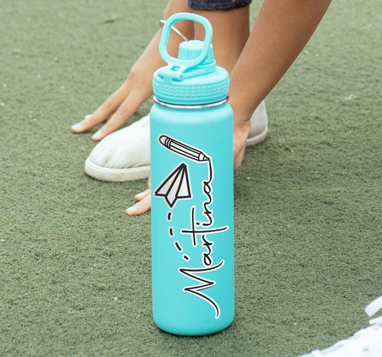 bottle name customisable sticker - TenStickers