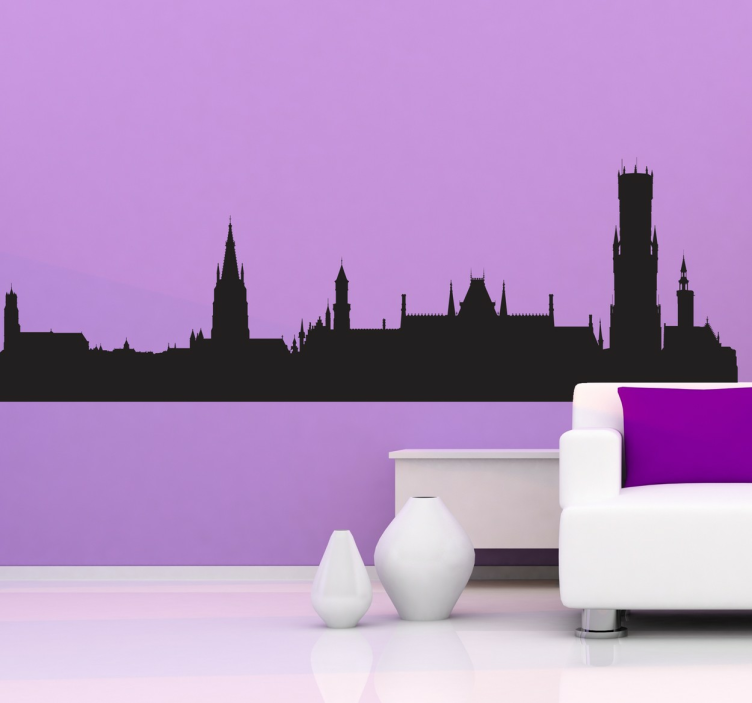 Bruges Skyline Sticker - TenStickers