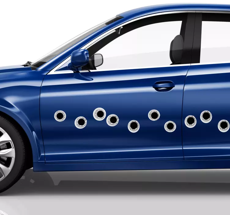 Bullet Holes Vehicle Sticker - TenStickers