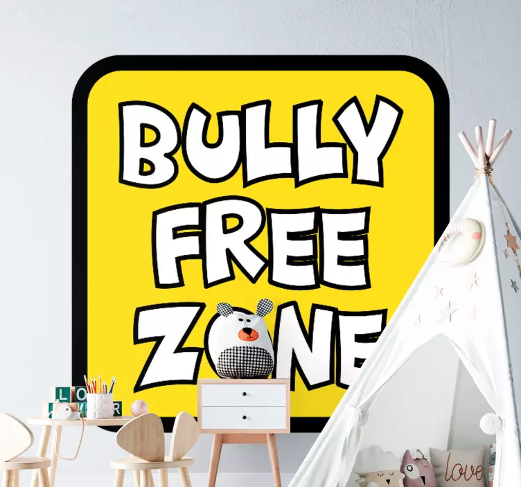 Bully Free Zone teacher stickers - TenStickers