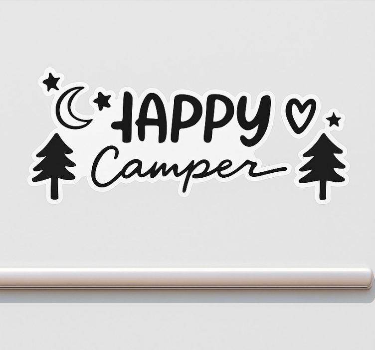 Campervan decal happy traveler - TenStickers