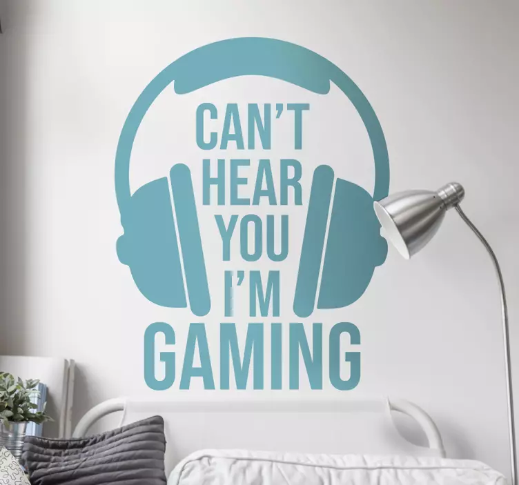 can't hear you gamer window decal - TenStickers