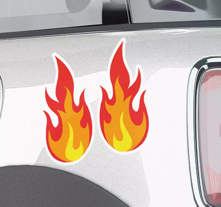 Car sticker flame graphic pair - TenStickers