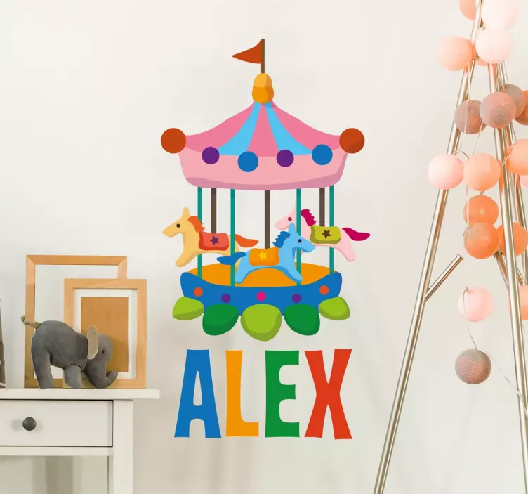 Carousel for kids circus wall sticker - TenStickers