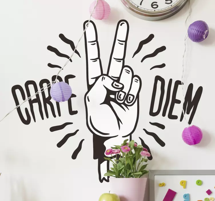 Carpe Diem motivational wall sticker - TenStickers