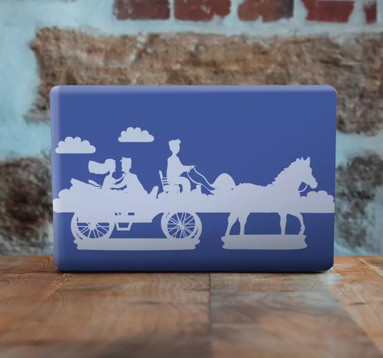 Carriage Ride Scene laptop skin - TenStickers