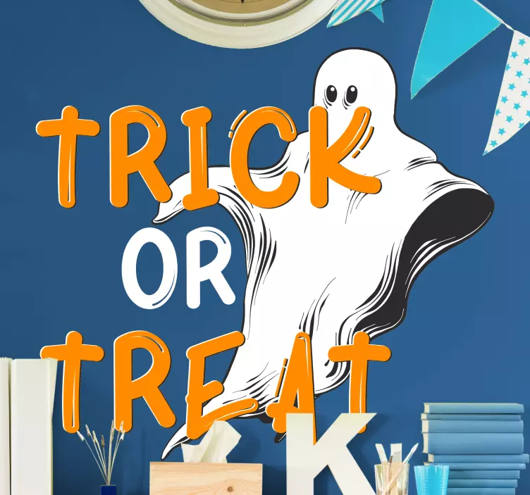 Casper the ghost halloween sticker - TenStickers