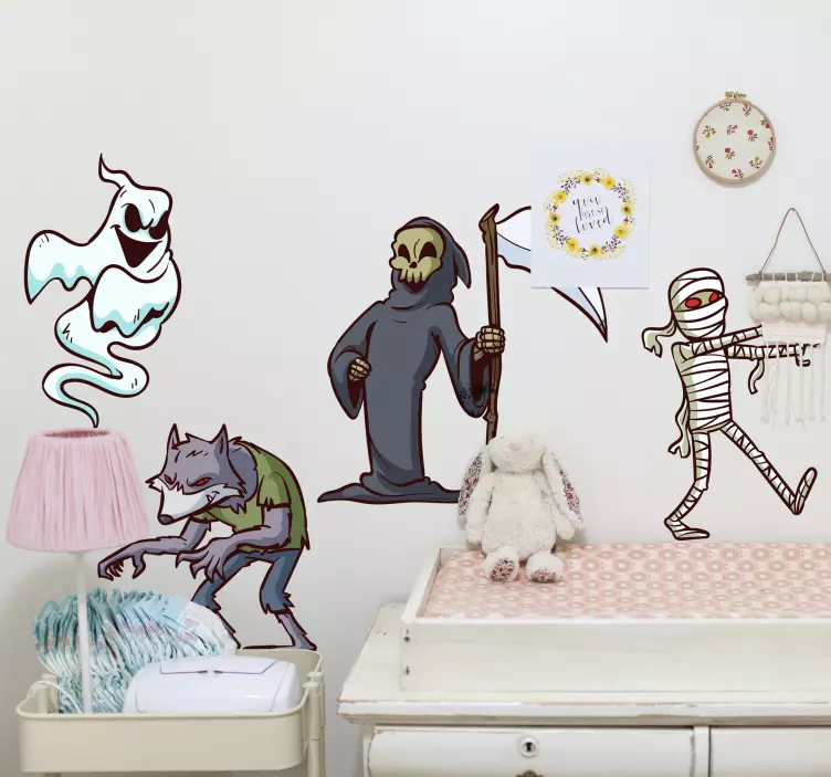 Characters halloween sticker - TenStickers