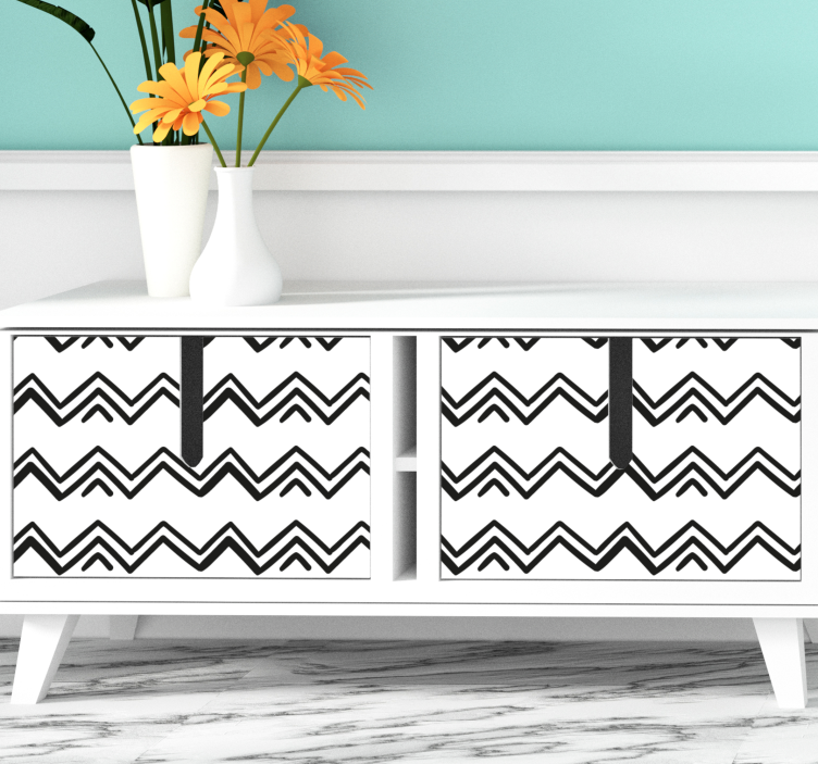 Chevron Motif Accent furniture sticker - TenStickers