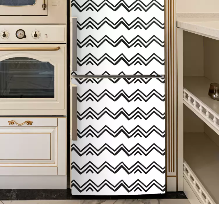 Chevron Pattern Decor fridge sticker - TenStickers