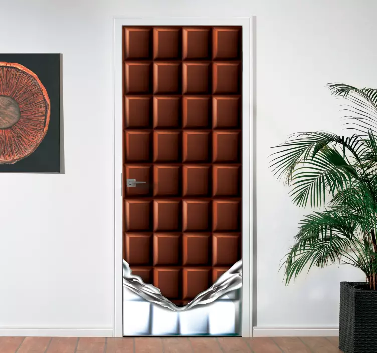 Chocolate Bar Door Sticker - TenStickers