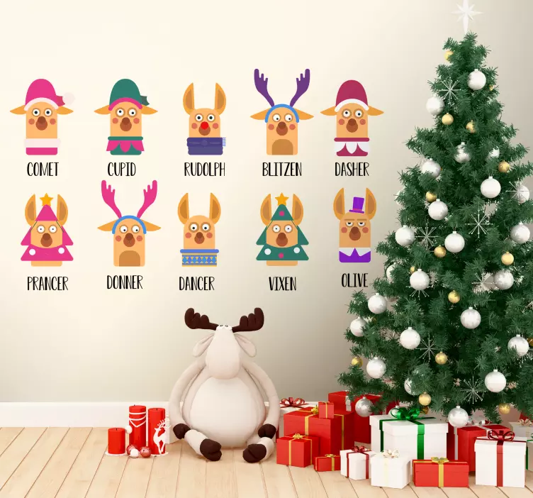 Christmas Character Collection holiday sticker - TenStickers