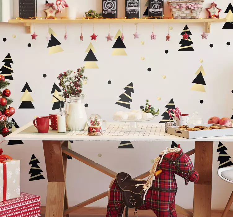 Christmas Elegant Tree sheet christmas sticker - TenStickers