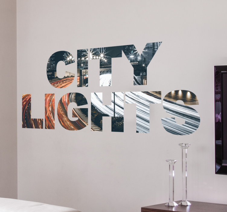 City Lights Wall Sticker - TenStickers