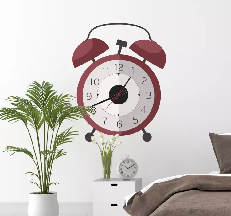 Classic alarm wall clock sticker - TenStickers