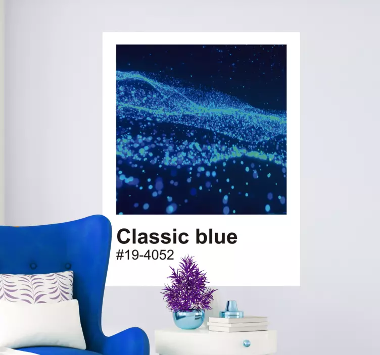 Classic Blue wall art sticker - TenStickers