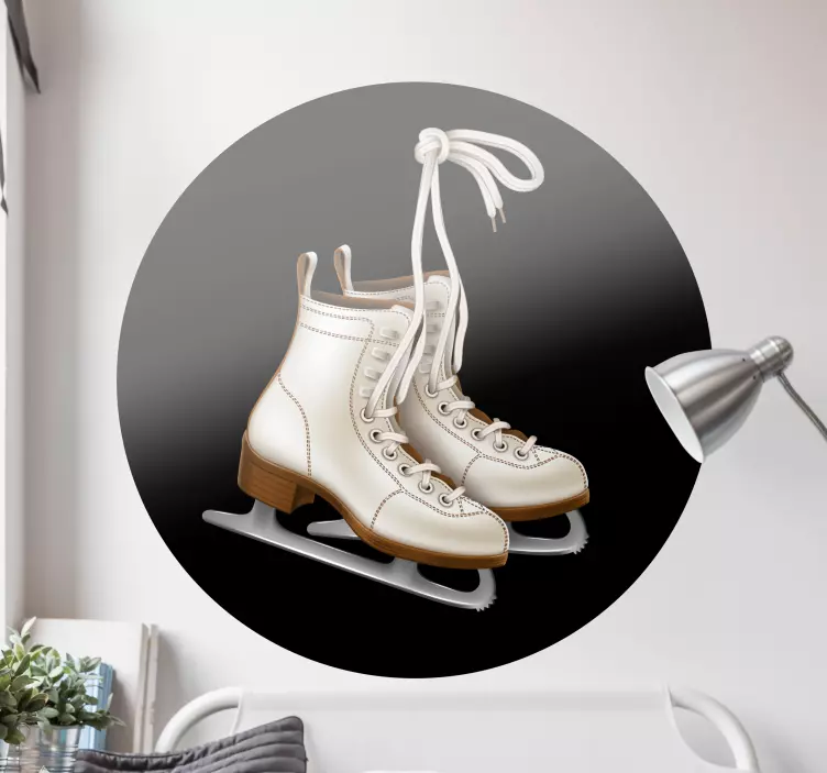 Classic Ice hockey skates wall sticker - TenStickers
