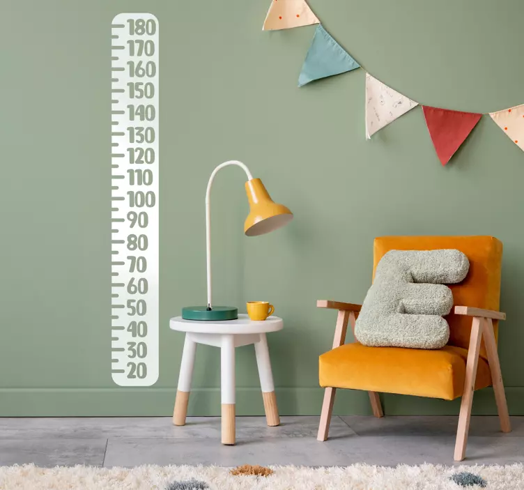 Classic meter height chart sticker - TenStickers