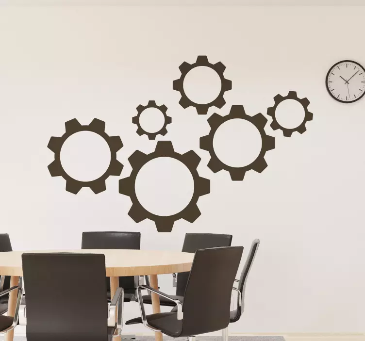 Cog of machine  industrial wall decal - TenStickers
