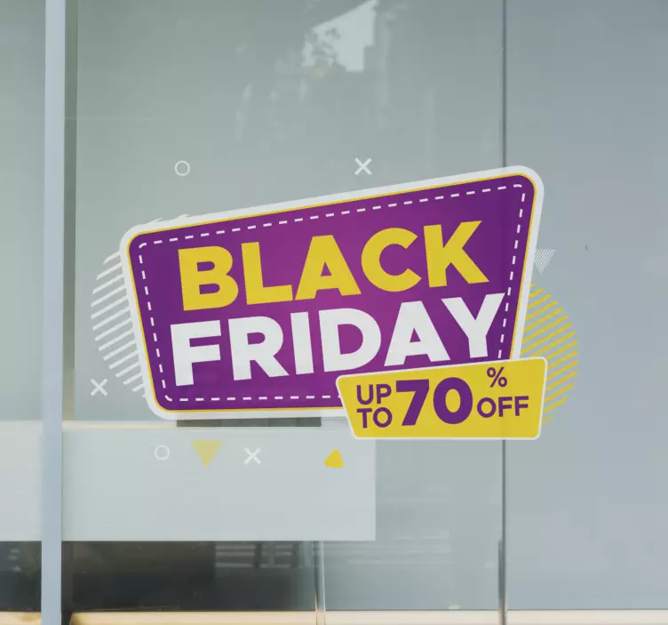 Colorful Black Friday window sticker - TenStickers