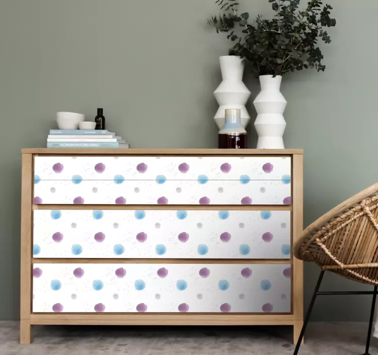 Colorful Dot Patterns furniture sticker - TenStickers