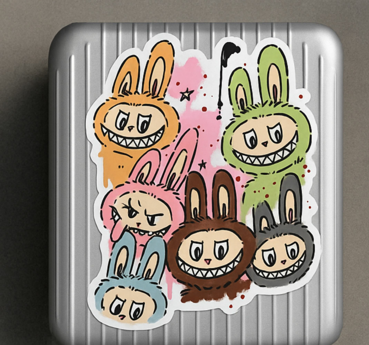 Colorful monsters travel stickers - TenStickers