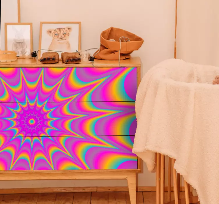 Colorful Spiral Effect furniture sticker - TenStickers