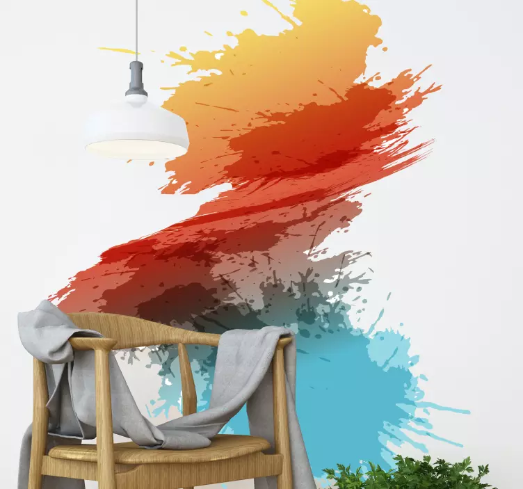 Colorful splash design decoration wall sticker - TenStickers
