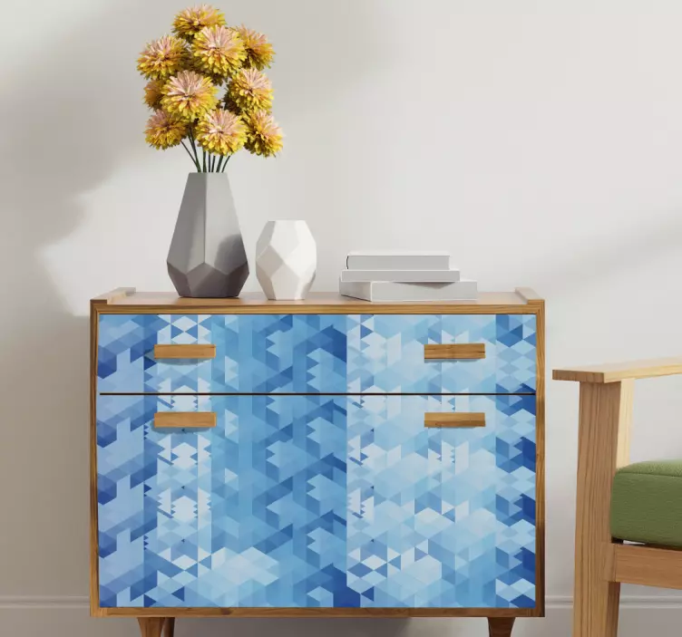 Colorful triangles furniture sticker - TenStickers