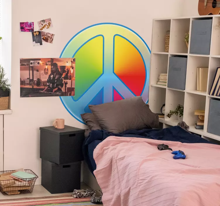 Colorful Peace wall sticker - TenStickers