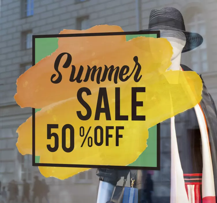 Colourful summer sale sticker - TenStickers