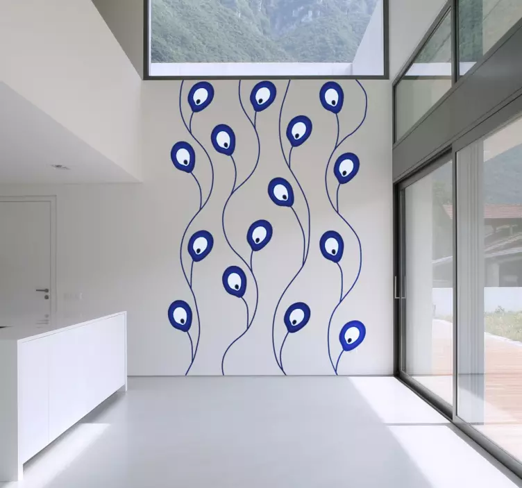 Connected Nazar Amulet Wall Sticker - TenStickers