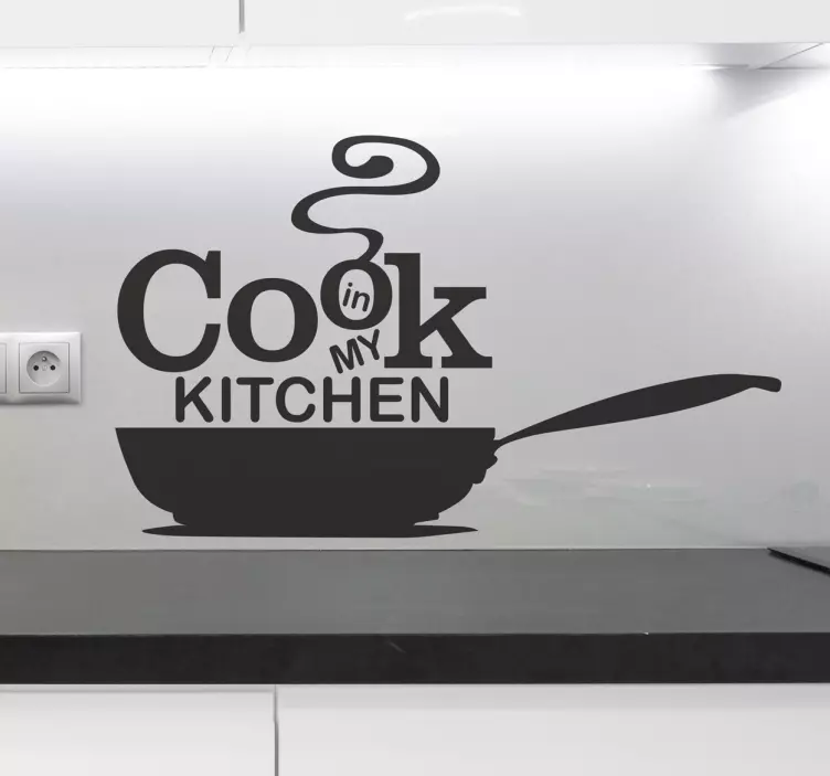 Cook in my kitchen cutlery wall sticker - TenStickers